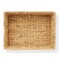 Casafield Water Hyacinth Pantry Baskets with Chalkboard Labels and Chalk Marker, Woven Storage Bin Organizers for Kitchen Shelves